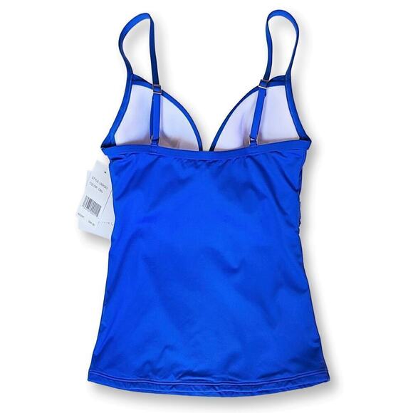 New! La Blanca Women's Island Goddess Wrap Swim Tankini Top - Picture 4 of 5